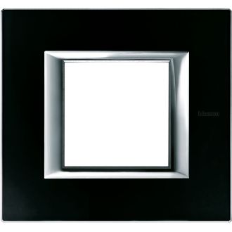 Axolute декоративные накладки прямоугольной формы, стекло, цвет черное стекло, на 2 модуля