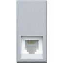 Axolute Розетка RJ11, категория 3, К10, алюминий
