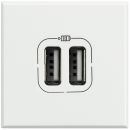 Axolute разъём для зарядки 2хUSB бел