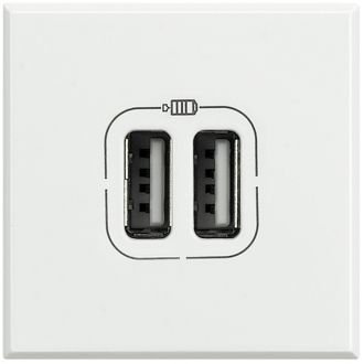 Axolute разъём для зарядки 2хUSB бел