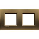 Livinglight Рамка прямоугольная, 2 поста, цвет Бронза