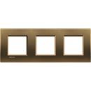 Livinglight Рамка прямоугольная, 3 поста, цвет Бронза Livinglight Рамка прямоугольная, 3 поста, цвет Бронза