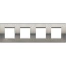 Livinglight Рамка прямоугольная, 4 поста, цвет Фактурная сталь Livinglight Рамка прямоугольная, 4 поста, цвет Фактурная сталь