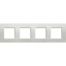 Livinglight Рамка прямоугольная, 4 поста, цвет Серебро