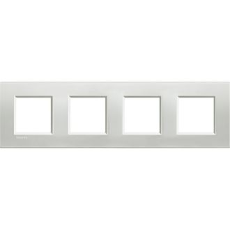 Livinglight Рамка прямоугольная, 4 поста, цвет Серебро