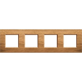 Livinglight Рамка прямоугольная, 4 поста, цвет Европейский орех