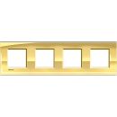 Livinglight Рамка прямоугольная, 4 поста, цвет Золото Livinglight Рамка прямоугольная, 4 поста, цвет Золото