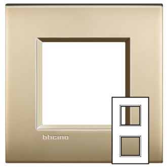 Livinglight рамка 2x2мод.71мм.М.золото