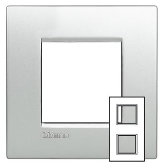 Livinglight рамка 2x2мод.71мм.Алюминий
