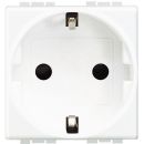 LivingLight Розетка силовая 2К+З с автоматическими клемами, цвет белый (комплект 10 шт.)