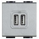 Livinglight Разъём для зарядки 2ХUSB, Алюминий Livinglight Разъём для зарядки 2ХUSB, Алюминий
