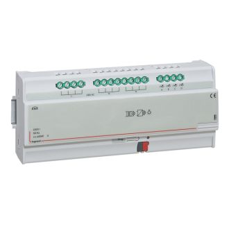 KNX. Светорегулятор универсальный 500ВА 4-канальный. DIN 12 модулей.