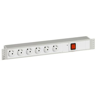 Блок розеток формата 19'' - 230 В~ - 6х - УЗИП и фильтр против помех - LCS²