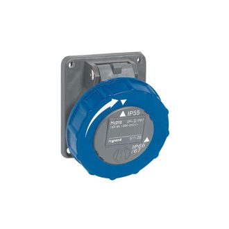 Встраиваемая розетка Hypra - IP 66/67-55 - 2К+3 - 16 А - пластик (комплект 5 шт.)