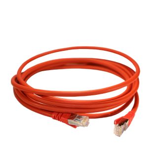Шнур коммутационный RJ 45 - категория 6a - S/FTP - LSZH - экранированный - 3 м - красный