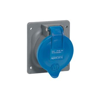 Встраиваемая розетка Hypra - IP 44 - 3К+З - 16 А - пластик