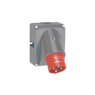 Встраиваемая вилка Hypra - IP 44 - 3К+З - 32 А -пластик