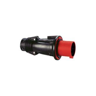 Прямая вилка Hypra - IP 44 - 3К+Н+З - 63 А - резина