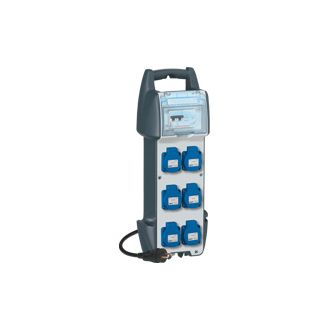 Переносной щиток - P17 Tempra Pro - IP 54 - 6 розеток 2К+З - 16 А