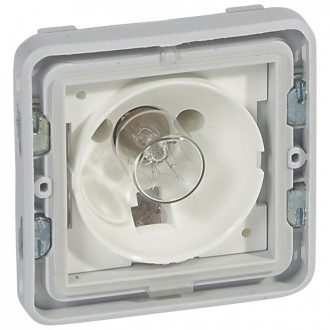Световой индикатор для ламп E10 - 230 В - серый/белый (комплект 10 шт.)