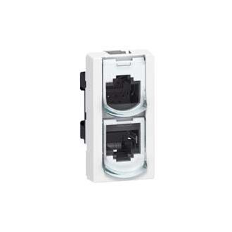 Розетка RJ 45 с разветвителем - Программа Mosaic - Ethernet/Ethernet - FTP - 9 контактов - 1 модуль (комплект 10 шт.)
