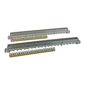 Клеммный блок земля+нейтраль, 2(12Х16 и 12Х10), Practibox S, 