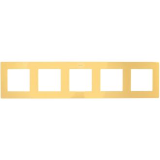 Рамка на 5 постов, цвет золото, Simon 24 Harmonie