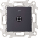 Розетка TV проходная, цвет графит, Simon 24 Harmonie 