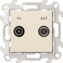 Розетка TV-SAT одиночная, цвет слоновая кость, Simon 24 Harmonie 