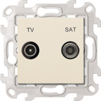 Розетка TV-SAT одиночная, цвет слоновая кость, Simon 24 Harmonie 