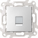 Розетка информационная RJ45 Cat.5e UTP, цвет алюминий, Simon 24 Harmonie 