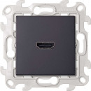 Розетка HDMI v1.4 Тип А, цвет графит, Simon 24 Harmonie 