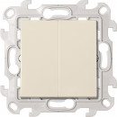 Двухклавишный выключатель 10AX 250В~, цвет слоновая кость, Simon 24 Harmonie