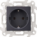 Розетка с заземлением Schuko 2Р+Е 16A 250В~, цвет графит, Simon 24 Harmonie