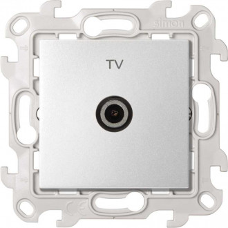 Розетка TV оконечная, цвет алюминий, Simon 24 Harmonie 