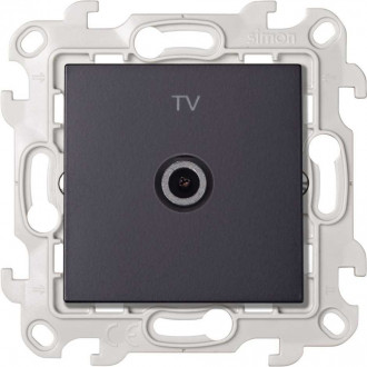 Розетка TV оконечная, цвет графит, Simon 24 Harmonie 