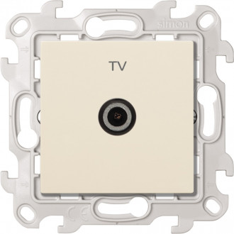 Розетка TV одиночная, цвет слоновая кость, Simon 24 Harmonie 