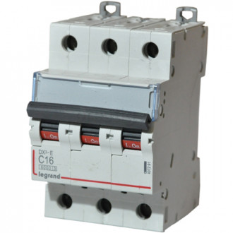 Автоматический выключатель DX³-E - 6 кА 3П 16А тип C