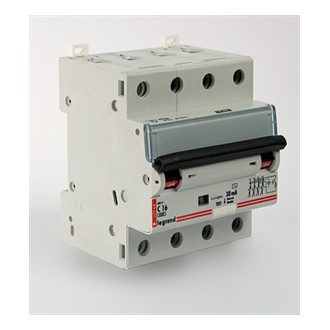 Автоматический выключатель DX3-E - 6 кА 4П 40А тип C