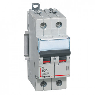 Автоматический выключатель DX3 - 16 кА 2П 20A тип B