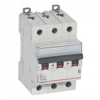 Автоматический выключатель DX3 - 16 кА 3П 10A тип B