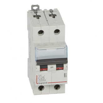 Автоматический выключатель DX3 - 16 кА 2П 25A тип C