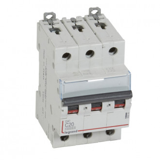 Автоматический выключатель DX3 - 16 кА 3П 20A тип C
