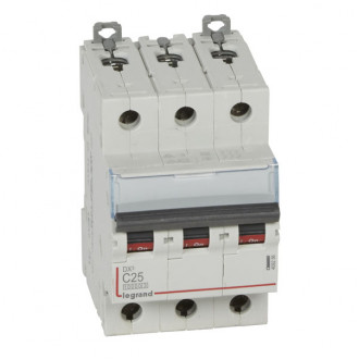 Автоматический выключатель DX3 - 16 кА 3П 25A тип C
