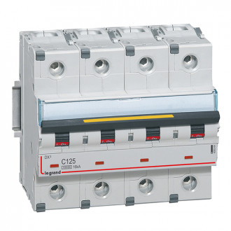 Автоматический выключатель DX3 - 16 кА 4П 125A тип C