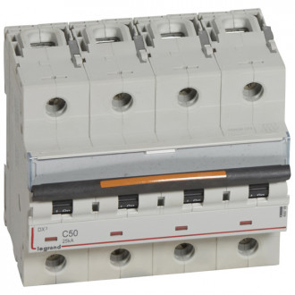 Автоматический выключатель DX3 - 25 кА 4П 50А тип C