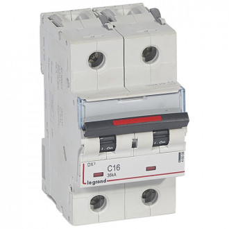 Автоматический выключатель DX3 - 36 кА 2П 16 А тип C