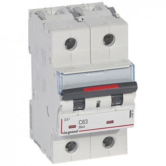 Автоматический выключатель DX3 - 36 кА 2П 63 А тип C