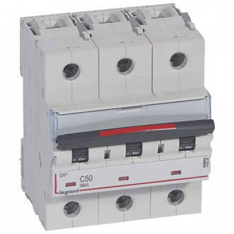Автоматический выключатель DX3 - 36 кА 3П 50 А тип C