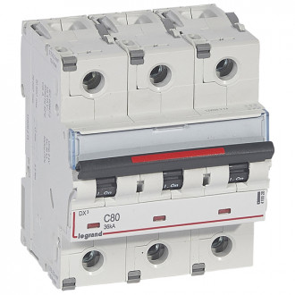 Автоматический выключатель DX3 - 36 кА 3П 80 А тип C